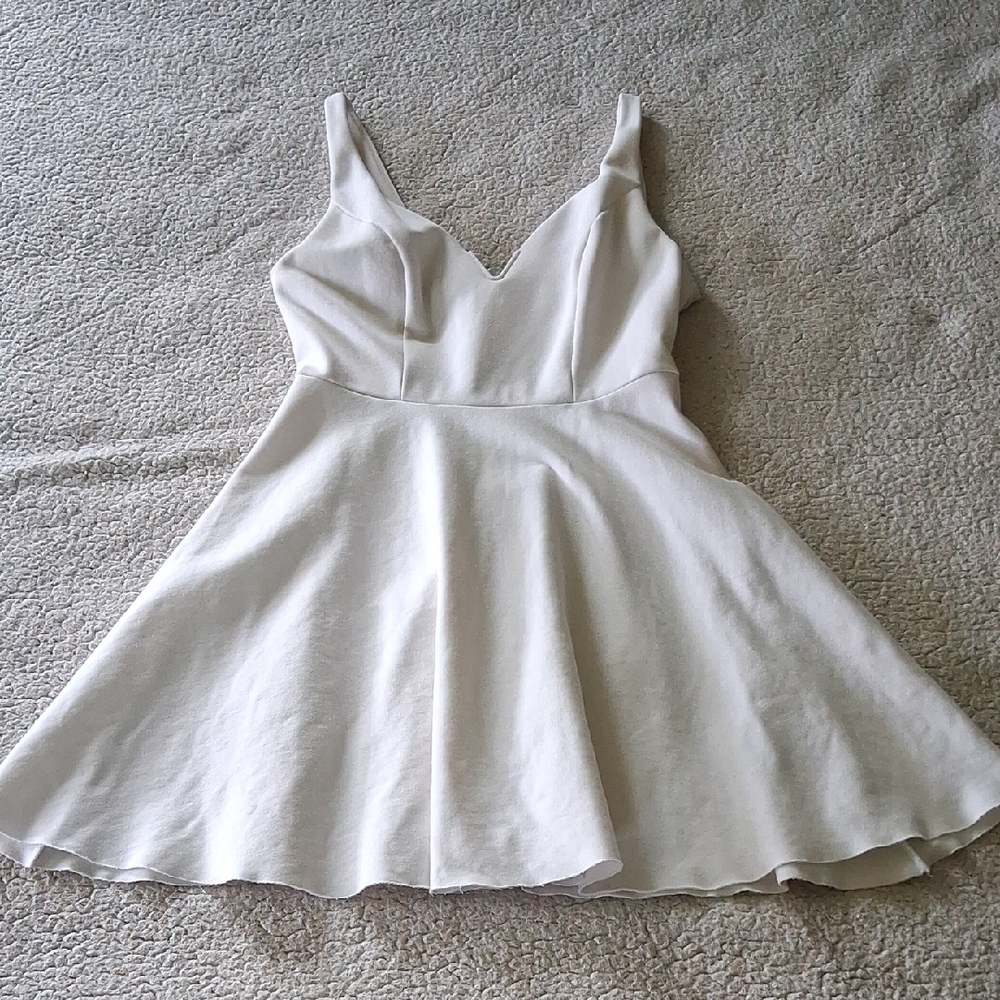Kimchi Blue Ivory Fit and Flare Mini Dress Small